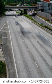 Sound Transit Light Rail Project On Mercer Island Along I-90