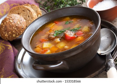 Soup with beans and vegetables.