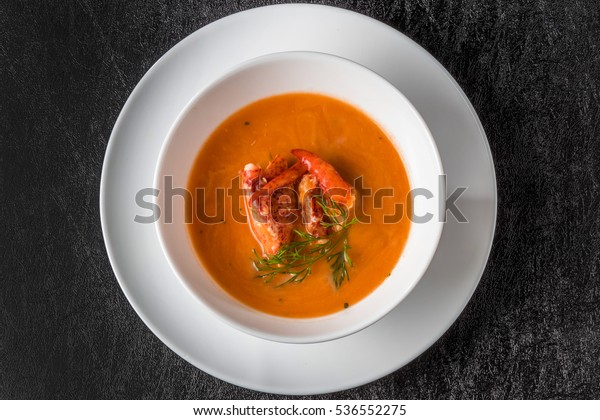 Soup bisque of the\
lobster
