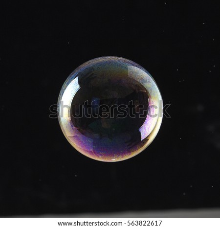 soup bubbles isolated on black background