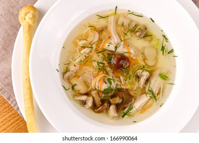 Soup With Chicken And Mushroom