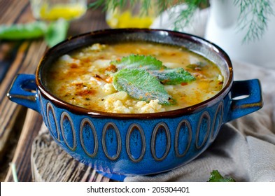 Soup With Millet And Vegetables