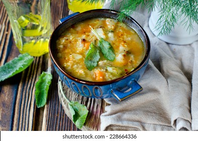 Soup With Millet And Vegetables