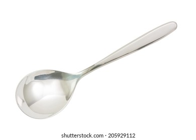 Soup Spoon. Isolated On White