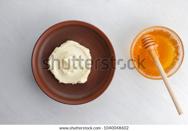 Sour Cream Cottage Cheese Dairy Product Stock Photo Edit Now