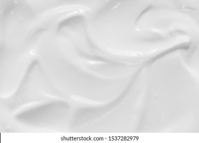 Sour Cream, Greek Yogurt Texture. White Dairy Food Background