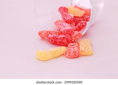 Sour Patch Kids Candy Spilling Out Of Cup