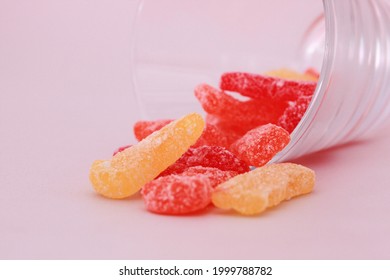 Sour Patch Kids Candy Spilling Out Of Cup