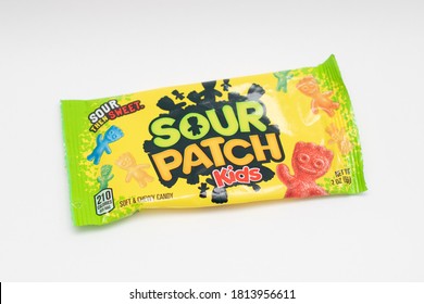 Sour Patch Kids Gummy Chewy Candy Dessert: New York, New York/ USA - 09/12/2020