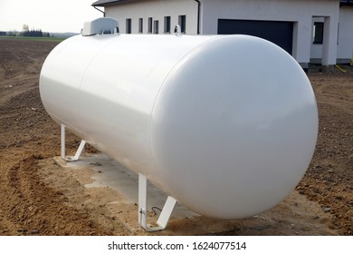 A Source Of Clean Energy. Gas Tank For Heating The House. 