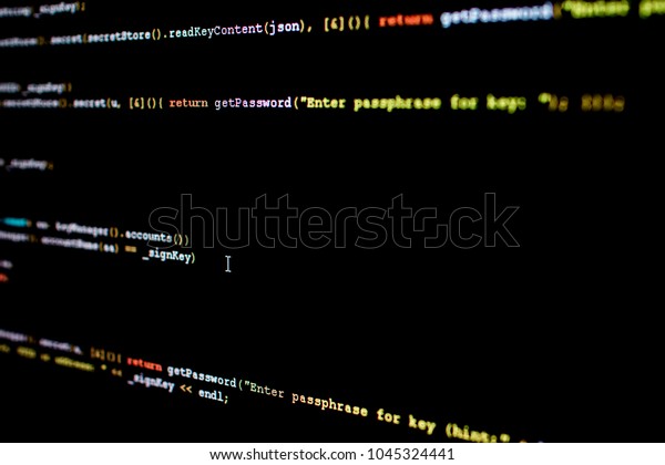 Source Code Ethereum Cryptocurrency Decentralized System Business Finance Stock Image 1045324441