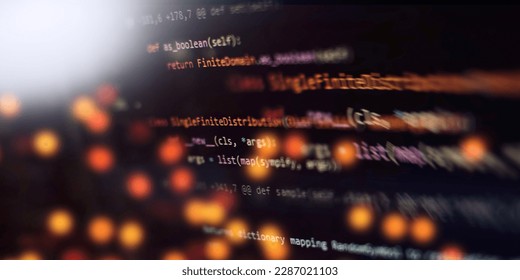 Source code photo. Technology background.