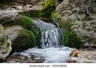 A Source Of Fresh Cold Water Surrounded By Green Moss