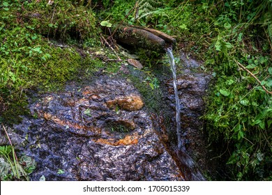 A Source Of Groundwater In The Dolomites