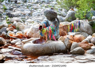 A Source Of Mineral Water In The Resort Of Arshan, Buryatia