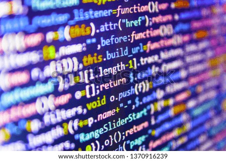 Source PC website developer. Real software development code. Int