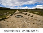 Source of the river Elbe or "Labe" in Giant Mountains or "Krkonose" national park. Czech Republic.