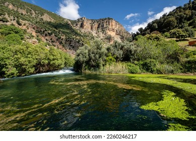 Sources of Oum Rabia, Zaouia de Ifrane, Middle Atlas,, Morocco, Africa - Shutterstock ID 2260246217