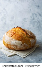 Sourdough Homemade Bread Made From Wild Yeast, Healthy Lifestyle, Home Cooking.