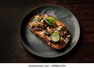 Sourdough Sandwich With Edible Flowers