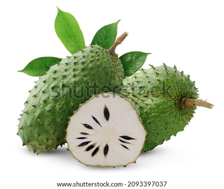 Soursop or custard apple fuite isolated on white background Foto stock © 