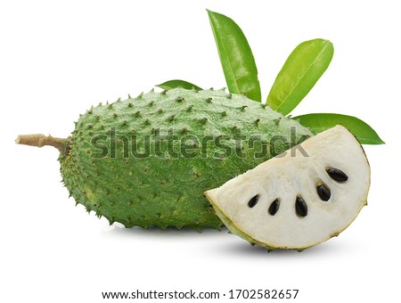 soursop fruit isolated on white background Foto stock © 