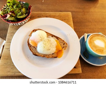 Sous Vide Egg On Bread With Cappuccino