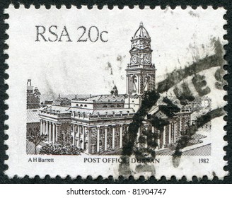 SOUTH AFRICA - CIRCA 1985: A Stamp Printed In South Africa (RSA), Shows A Post Office In Durban, Circa 1985