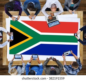 South Africa Flag Patriotism South African Pride Unity Concept