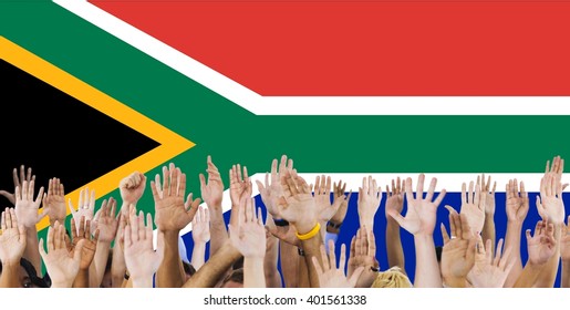 South Africa Flag Patriotism South African Pride Unity Concept