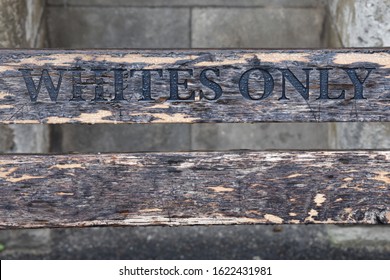 South Africa History Cape Town Apartheid Afrikaans Segregation Whites Only Bench Damp Wet Wood Dreary