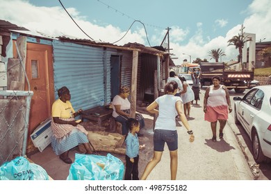 South Africa - January 30 2015: Tour Around The Imizamu Yethu Township Houtbay Near Cape Town