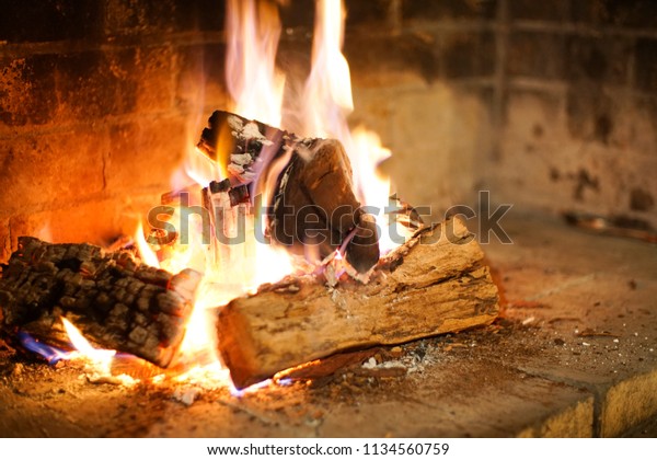South African Braai Wood Fire Fireplace Stock Photo Edit Now