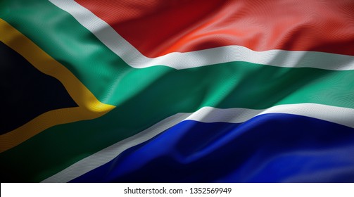South African Flag. South Africa.