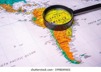 South America Map Travel Background Texture Stock Photo 1998049601 ...