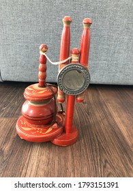 South Asian Wooden Toy Of Lassi Maker And Butter Maker