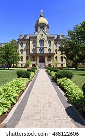 South Bend, IN, USA - June 24, 2016: University Of Notre Dame Campus In  South Bend, Indiana.