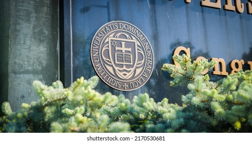 South Bend, Indiana - May 25, 2022: University Of Notre Dame College Crest