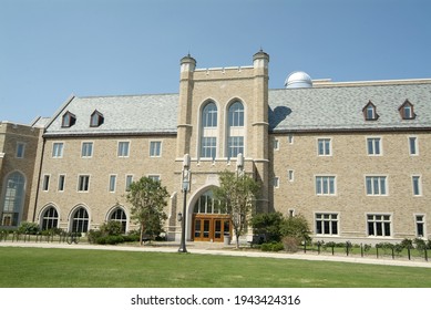 SOUTH BEND, UNITED STATES - Jan 30, 2009: Morrissey Hall On The Campus Of The University Of Notre Dame In South Bend, Indiana 