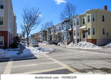 South Boston City Streets In The Snow