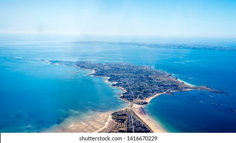South britanny airplaine view from Glénans to Quiberon - Shutterstock ID 1416670229