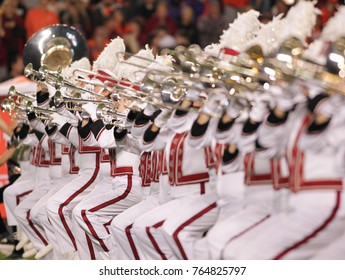 South Carolina Marching Band On The Field Of The Clemson Tiger Vs. South Carolina Gamecocks Football Game On November 25th 2017 At The William-Brice Stadium In Columbia, South Carolina -USA 