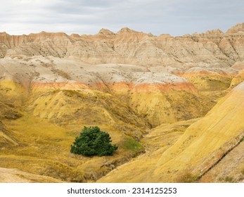 South Dakota, Badlands National Park. Badlands rock formations, Yellow Mounds - Powered by Shutterstock