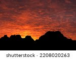 South Dakota Badlands Sunrise silhouette 