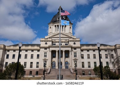 South Dakota State Capitol Building Facade View