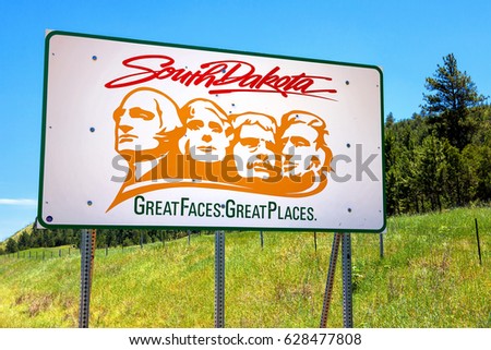 South Dakota Welcome sign