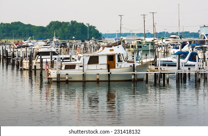 South Detroit River Boat Marina Near Lake Erie