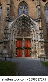 South Entry To The Saint Kilian Church In The City Korbach