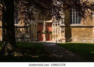 South Entry To The Saint Kilian Church In The City Korbach