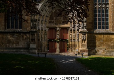 South Entry To The Saint Kilian Church In The City Korbach